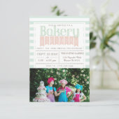 Chic Bakery Birthday | Einladung von Fotos (Stehend Vorderseite)