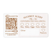 Chic Bakery Logo Allergy Alert Baked Goods QR Code (Vorne)
