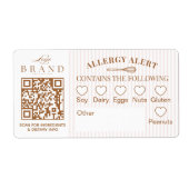 Chic Bakery Logo Allergy Alert Baked Goods QR Code (Vorne)