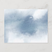 Chic Bale Blue Watercolor, Blumenzwiebeldetails Begleitkarte (Rückseite)