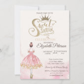 Chic Ballerina, Tiara, Diamonds Sweet 16 Einladung (Vorderseite)
