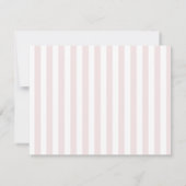 Chic Ballet Pink Cracked Hearts Striped Note Card Mitteilungskarte (Rückseite)