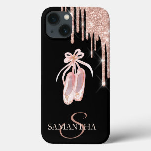 Chic Ballet Shoes Rose Gold Glitzer Tropfen Case