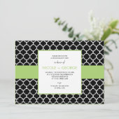 Chic Band General Party Einladung (Grüner Apfel) (Stehend Vorderseite)