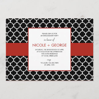 Chic Band General Party Einladung (Ruby)