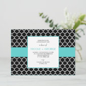 Chic Band General Party Einladung (Tiffany) (Stehend Vorderseite)