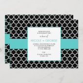 Chic Band General Party Einladung (Tiffany) (Vorne/Hinten)