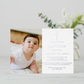 Chic Baptisse Foto Folieneinladung (Stehend vorne)