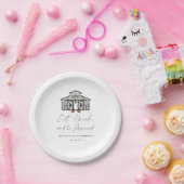 Chic Barn essen Drink und Verheiratet sein Pappteller (Party)