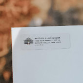 Chic Barn Fall Wedding Return Address