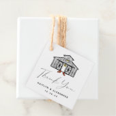 Chic Barn Thank You Wedding Geschenkanhänger (Beispiel)