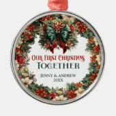 Chic Barock grün und rot Kranz festlich Ornament Aus Metall (Vorne)