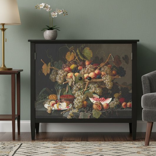 Chic Baroque Fruit Still Life Ölgemälde Seidenpapier