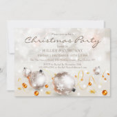 Chic Bauble Decorations Weihnachtsgeschenk für Unt Einladung (Vorderseite)