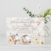 Chic Bauble Decorations Weihnachtsgeschenk für Unt Einladung (Stehend Vorderseite)