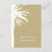 Chic Beach Hochzeit kleine vertikale Karten (Rückseite)