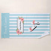 CHIC BEACH LOVER TOWEL_ "LIVING THE DREAM!" STRANDTUCH (Vorderseite)