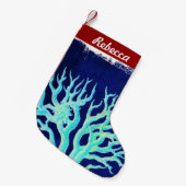 Chic Beach Marine Coral Reef Kleiner Weihnachtsstrumpf (Vorderansicht (hängend))
