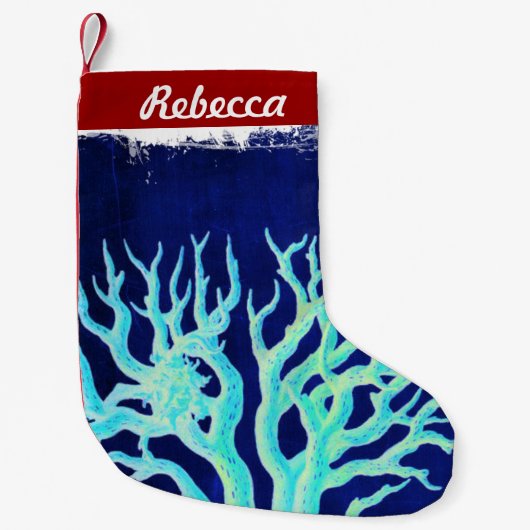 Chic Beach Marine Coral Reef Kleiner Weihnachtsstrumpf (Vorderseite)