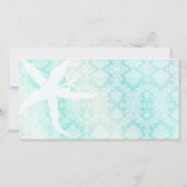 Chic Beach Seepferd Hochzeit Foto Danke Karte (Rückseite)