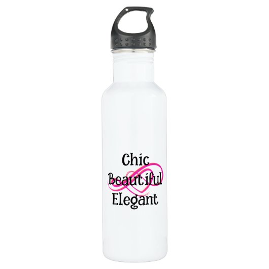 Chic, Beautiful, Elegant Water Bottle Edelstahlflasche (Vorderseite)