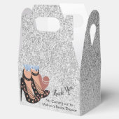 Chic Beauty Fashion Glitzer Brautparty Geschenkschachtel (Geöffnet)