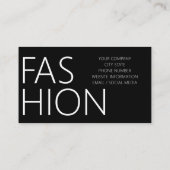 Chic Beauty Fashionista Blogger Planner Visitenkarte (Rückseite)