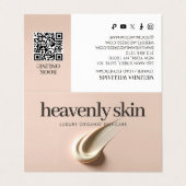 Chic Beauty Skin Care Spa Boutique Pink Visitenkarten (Außenseite Aufgefaltet)