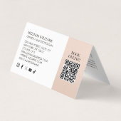 Chic Beauty Skin Care Spa Boutique Pink Visitenkarten (Rückseite)