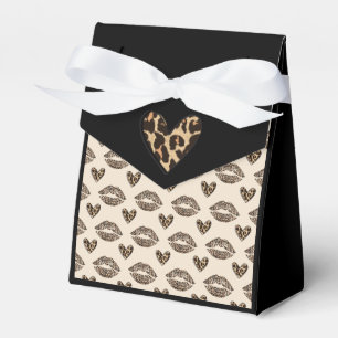 Chic Beige & Black Cheetah-Druck Geschenkschachtel