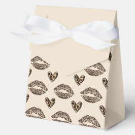 Chic Beige & Black Cheetah Print Geschenkschachtel