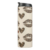 Chic Beige & Black Cheetah Print Thermosbecher (Nach rechts gedreht)