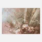 Chic Beige Blush Boho Floral Geschenkpapier Set (Vorderseite 3)