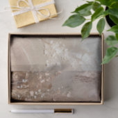 Chic Beige Blush Boho Floral Seidenpapier (Geschenk)