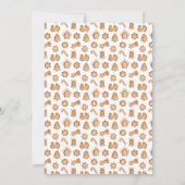 Chic Beige, Braun, Illustriertes Lebkuchen Einladung (Rückseite)