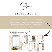 Chic Beige Cream Watercolor, Monogram Wedding Menu Menükarte