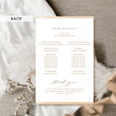 Chic Beige Cream Watercolor Rahmen Wedding Program
