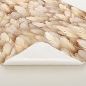 Chic beige Feathpattern Sherpadecke (3/4)