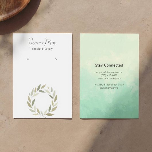 Chic Beige Foliage Dreamcatcher Print Card