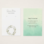 Chic Beige Foliage Dreamcatcher Print Card (Vorne & Hinten)