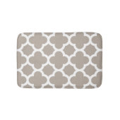 Chic Beige Gray Retro Niedlich Trellis Muster Badematte (Vorderseite)