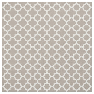 Chic Beige Gray Retro Niedlich Trellis Muster Stoff