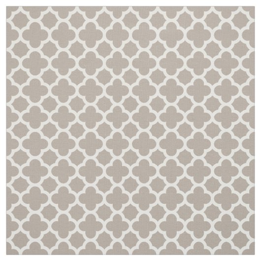 Chic Beige Gray Retro Niedlich Trellis Muster Stoff (Muster)
