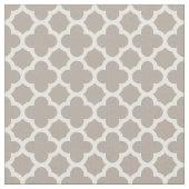 Chic Beige Gray Retro Niedlich Trellis Muster Stoff (Nahaufnahme)