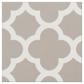 Chic Beige Gray Retro Niedlich Trellis Muster Stoff (Nahaufnahme)