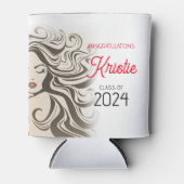 Chic Beige Hair Stylist Graduation Party Retro Dosenkühler (Vorderseite)