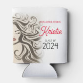 Chic Beige Hair Stylist Graduation Party Retro Dosenkühler (Rückseite)