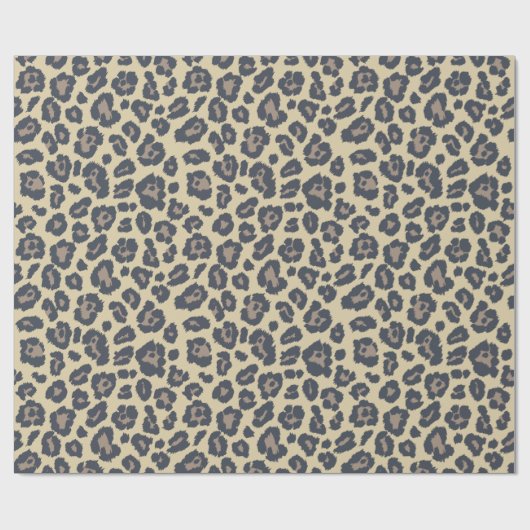 Chic Beige Leopard Print Pattern Geschenkpapier (Flach)