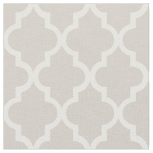 Chic Beige marokkanisches Quatrefolienmuster Stoff