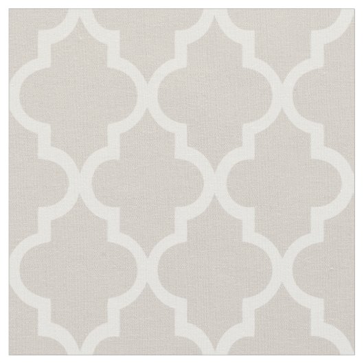 Chic Beige marokkanisches Quatrefolienmuster Stoff (Nahaufnahme)